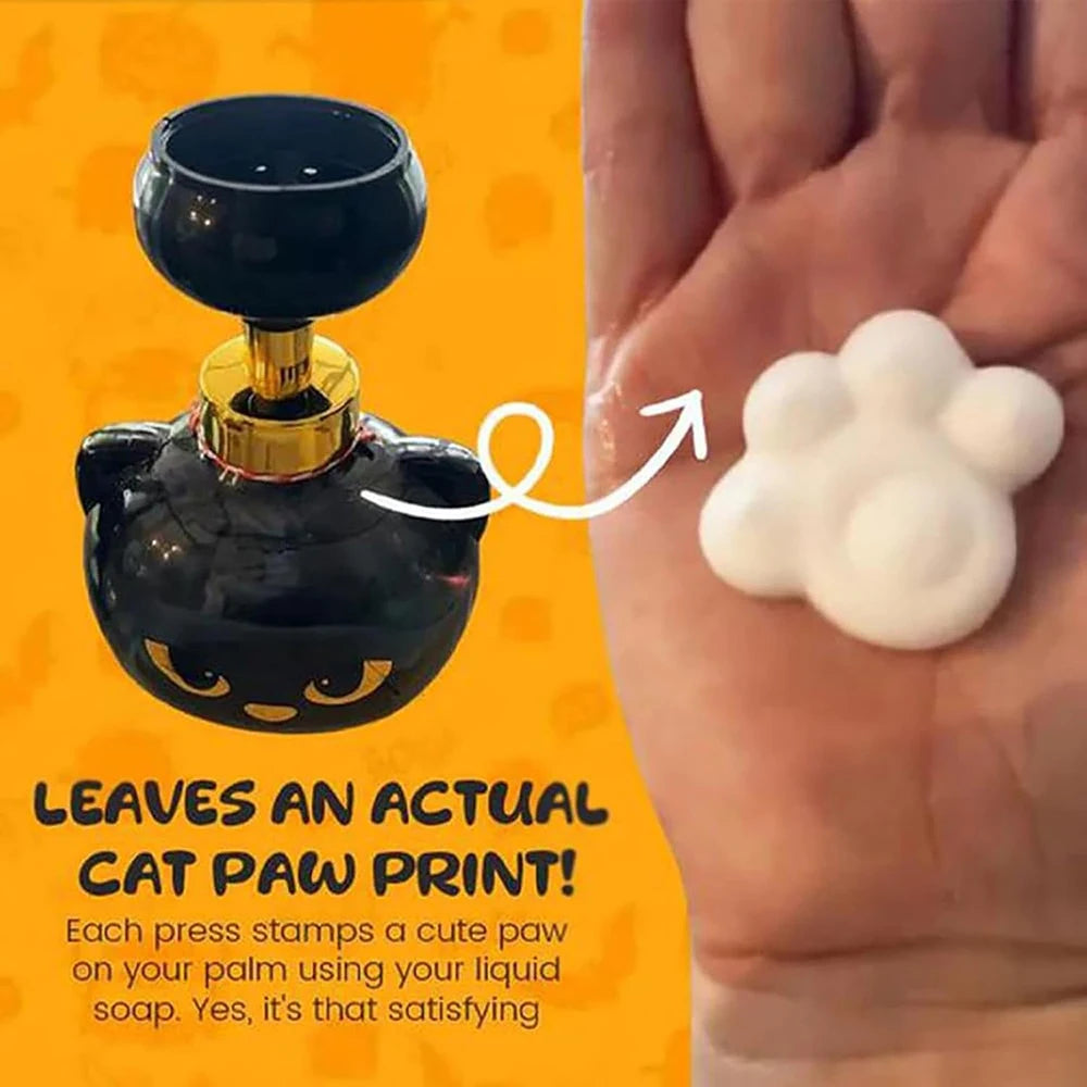 Black Paw Print Foam Soap Dispenser